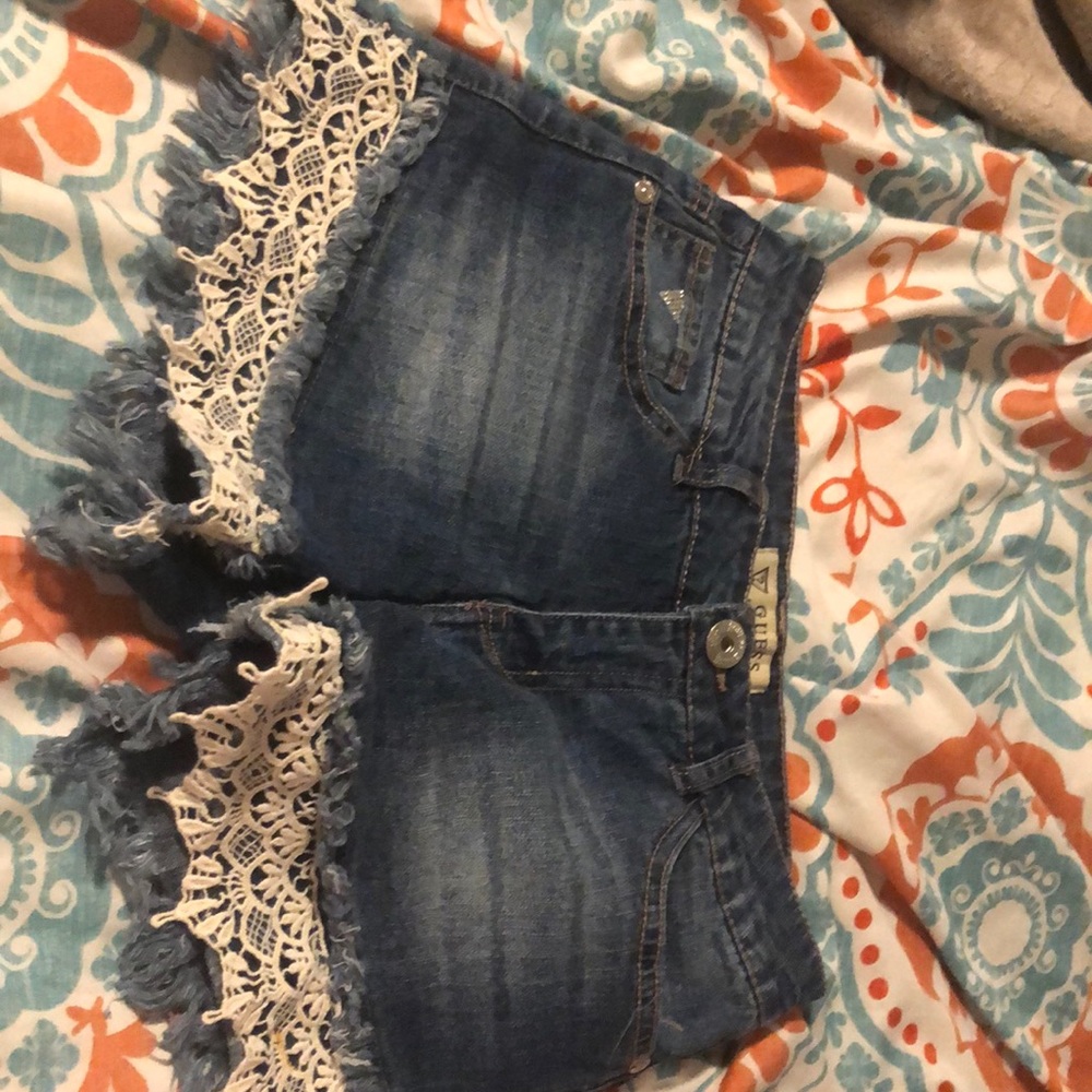 Jean shorts White and blue Los Angeles
